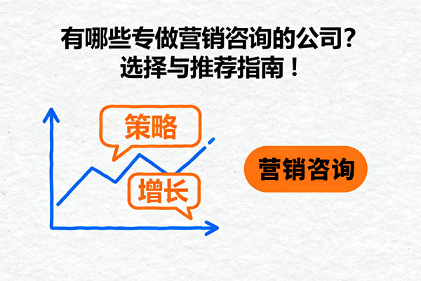 有哪些專做營銷咨詢的公司？選擇與推薦指南！